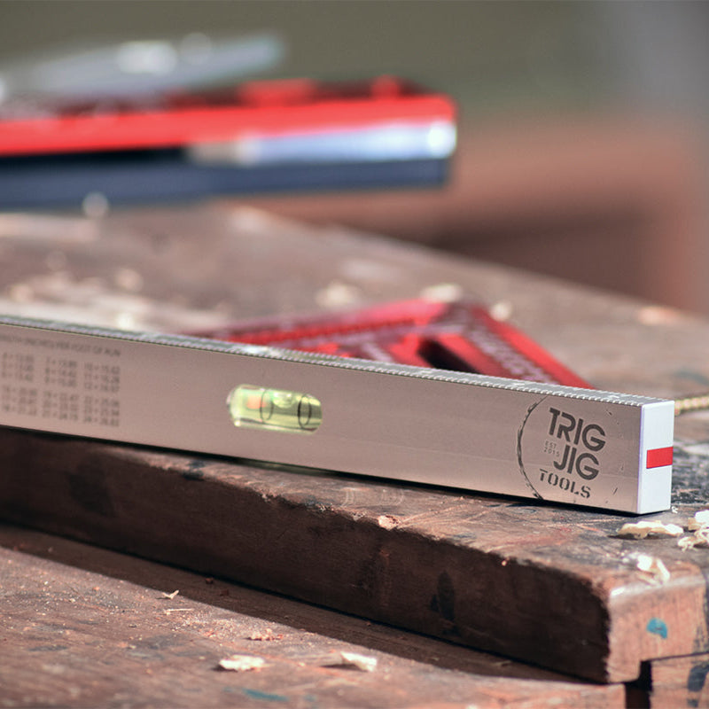 TrigJig Logo on the heel of the red and silver Grafter square