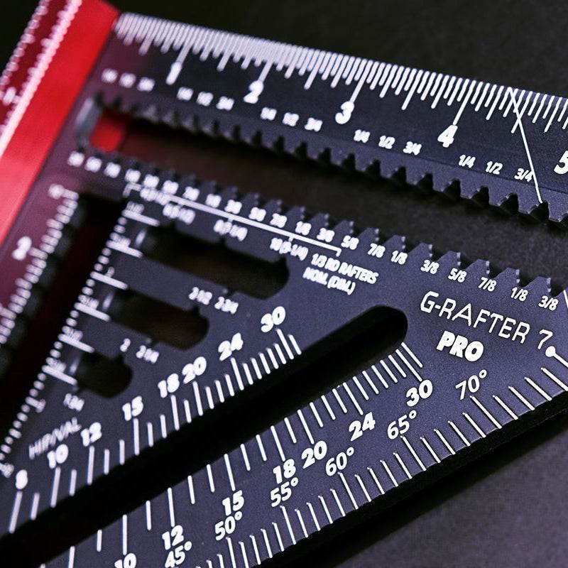 Grafter Pro tool with measurement markings on a dark background